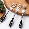 4/6/8 Deutsches Steakmesser-Set aus kohlenstoffhaltigem Edelstahl, Tafelmesser und Tafelgabel-Set, doppelt geschmiedetes Tafelmesser mit vollem Griff