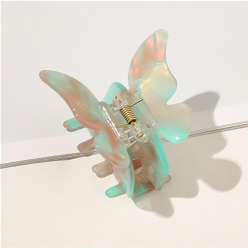 

Заколка для волос из ацетатной смолы, милая фея, бабочка, заколка для волос, градиентные цветные инструменты для укладки, заколки для женщин и девочек