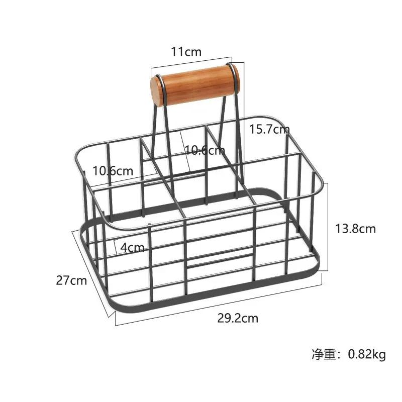 Reusable 6 Pack Beer Bottle Carrier Drink Holder Carbon Steel Durable Bar Liqueur Wine Beer Rack Basket Cup Organizer