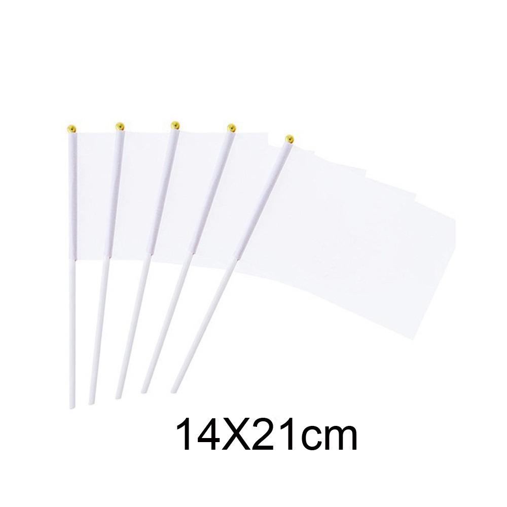 20pcs Colorful DIY Blank Flags Mini Hand Held Flags Small White Flags Party Decor For Birthday Party Wedding Events Celebration