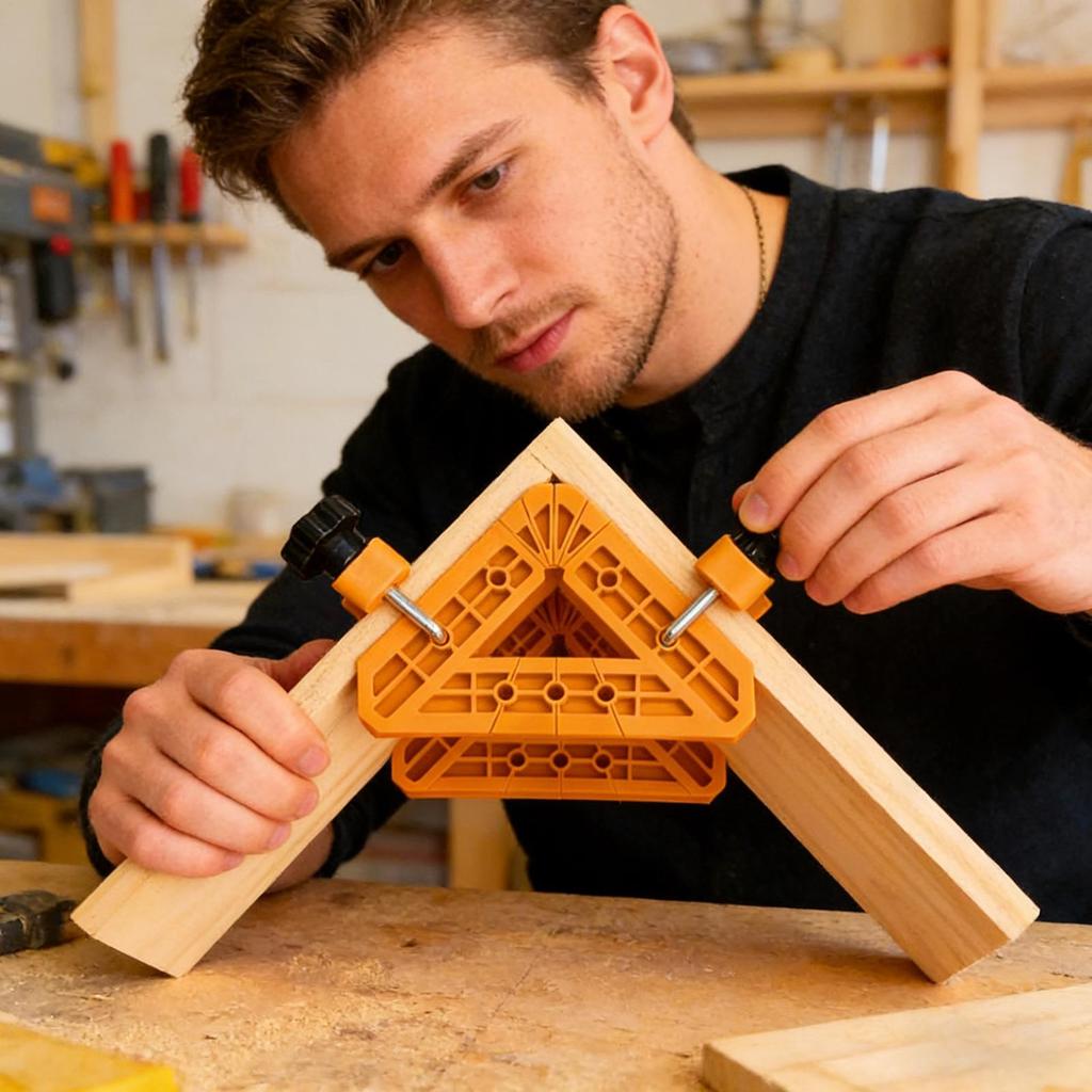 Corner Clamps For Woodworking 6 Pieces 45-degree Reusable Tools Woodworking 45 Degree Clamps For Miter Panel Home Cutting Art