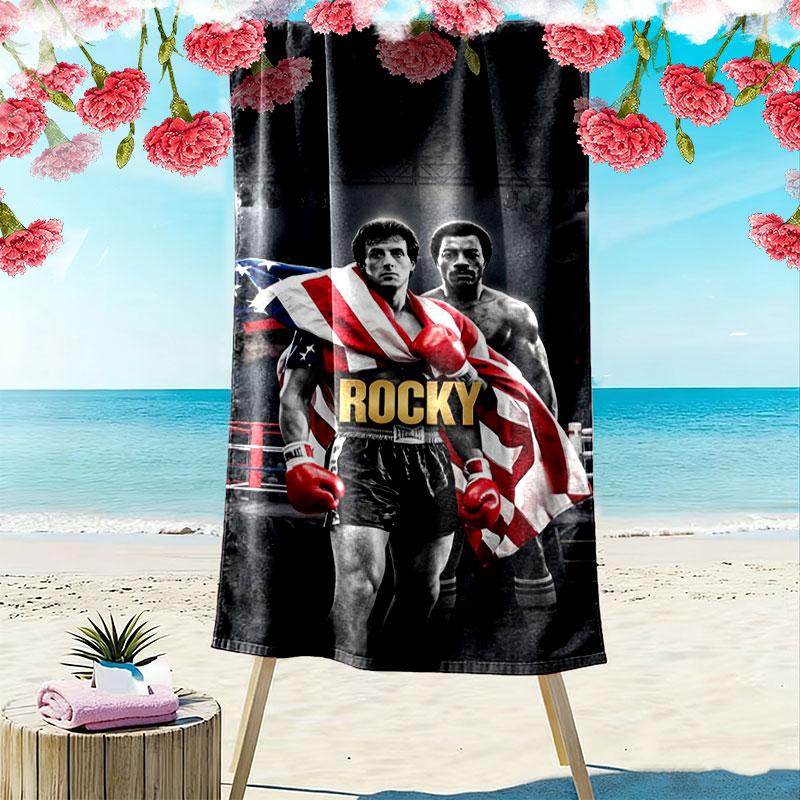 Boxer Patriotic Shorts Print Beach Towel Large Soft Quick Dry Towel For Beach Camping Swimming