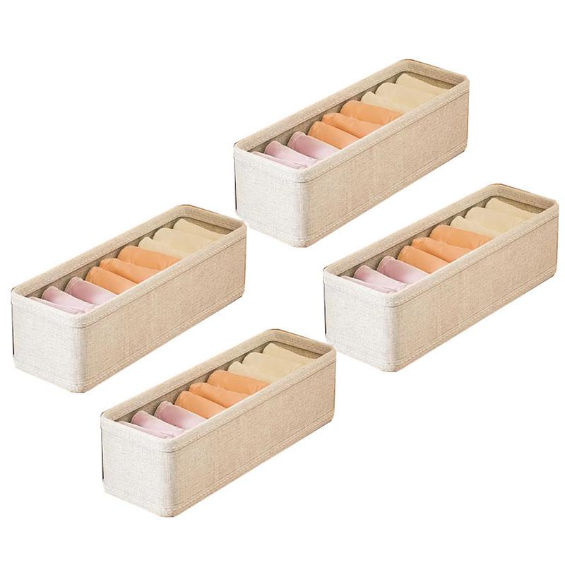 1/2/4 pièces Boîtes de rangement pour vêtements à fentes multifonctionnelles Pliables Empilables Boîte de rangement pour sous-vêtements et chaussettes Organisateur de garde-robe pour la maison