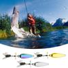 Pacote com 3 Colheres Spinner de Metal, Iscas de Pesca Realistas 3D com Hélice, formato biônico durável para Peixes-Badejo de Água Doce, Tanque, Lago