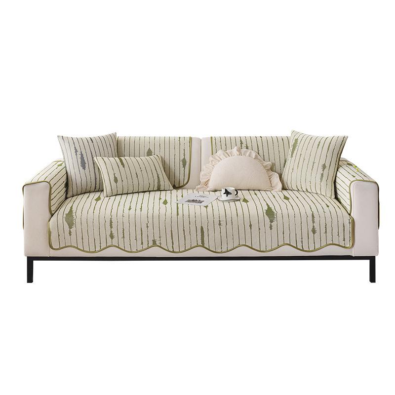 Special-Shaped Summer Ice Silk Sofa Cushion Summer Mat Seat Cushion Fixed Non-Slip Sofa Cover New Cover