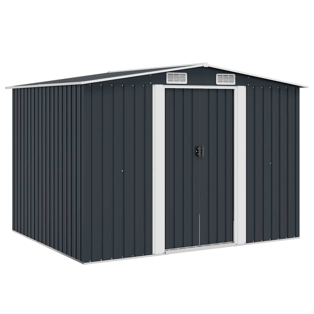 vidaXL Geräteschuppen Anthrazit Stahl 257x205x178 cm dunkelgraue