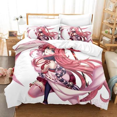 Honkai Impact 3rd Bettwäsche-Set Einzelbett Twin Full Queen King Size Bettwäsche-Set für Erwachsene Kinder Schlafzimmer Bettbezug-Sets 3D-Druck Kawaii Anime