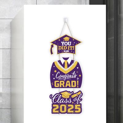 2025 Graduation Hanging Sign for Front Door Class of 2025 Congrats Grad Porch Welcome Sign for Graduation Party Decoration