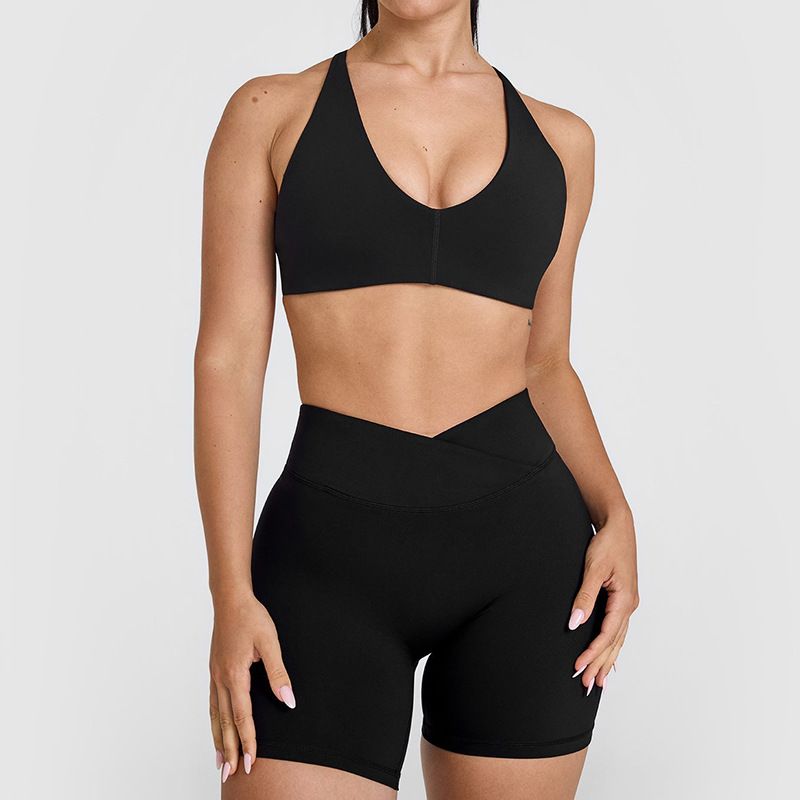 Foreign Trade New European and American Sanding Sports Underwear Women Cross Beauty Back Quick-Drying Running Fitness Yoga Vest Sling Outer Wear