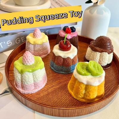 Stress Relief Dessert Squishy Toy Simulated Puddings Slow-Rebound Toy New Fidget Toy