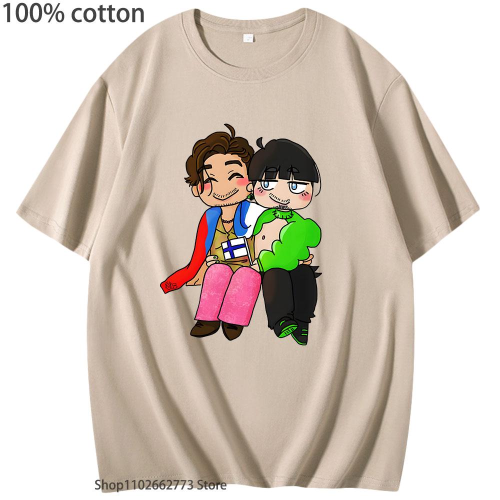 

Kaarija Bojan Bromance Graphic Shirts for Women Fashion Tshirts Short Sleeve 100% Cotton T-shirts Men Clothing 3XL