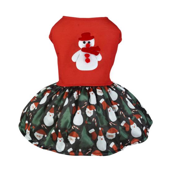 

Рождественское платье для домашних животных. Очаровательный дизайн с аппликацией для собак. Выделяется на фотографиях. Легко носить. Чистый, прочный, моющийся. Праздничный рождественский костюм. L Snowman