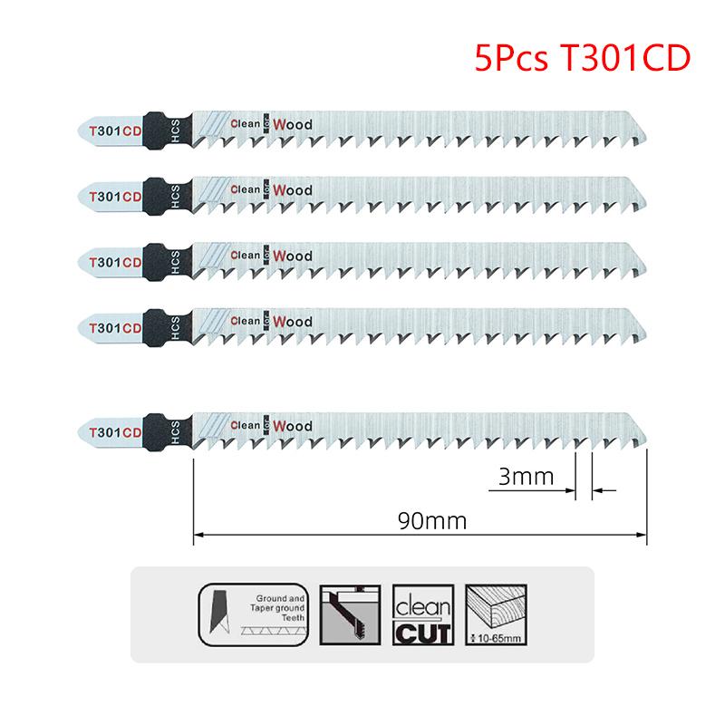 Double-Sided Jigsaw Blades For Efficient Curved Cutting, Wood & Plastic Saber Saw Blades Set For Diyers & Carpenters