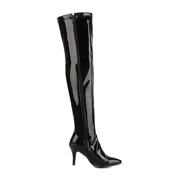 Women Thigh High Boots Black Red High Heels Small Big Size 32 48