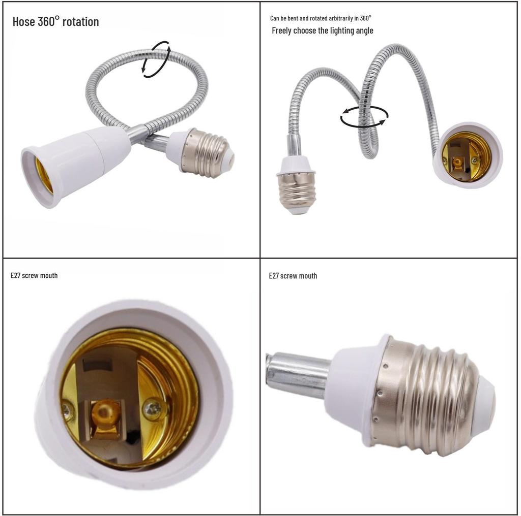 E27 Universal Flexible Extension LED Lamp Holder Converter