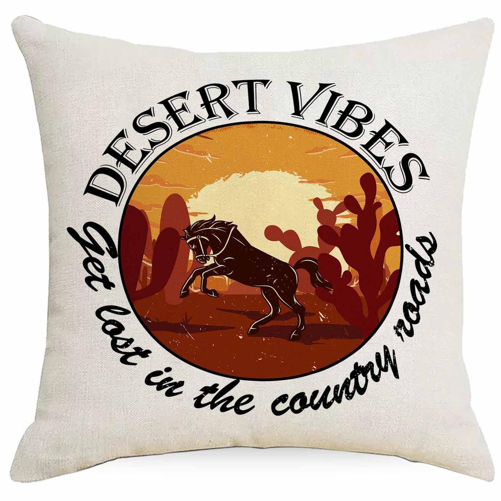 Western Summer Butterfly Bee Flower Pillowcase Home Sofa Cushion Pillowcase Decoration