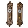 European Style Door Handle Lock Set Aluminum Silent Retro Interior Entry Door Lever Lock with 3 Keys for Home Bedroom