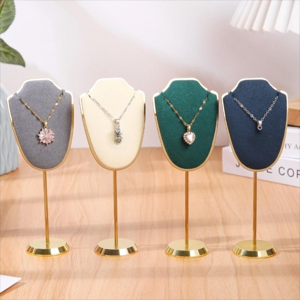 Metal Base Mini Jewelry Display Stand Velvet Jewelry Storage Display Rack for Home Jewelry Storage