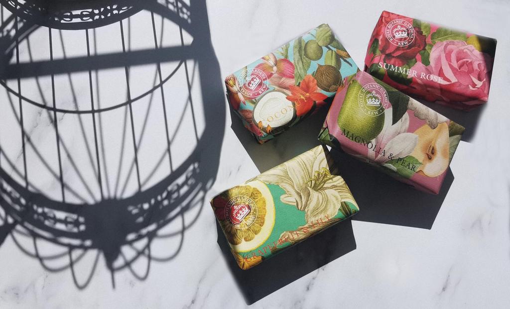 English Soap Company KEW GARDEN Luxury Shea Soaps Grapefruit Lily &
