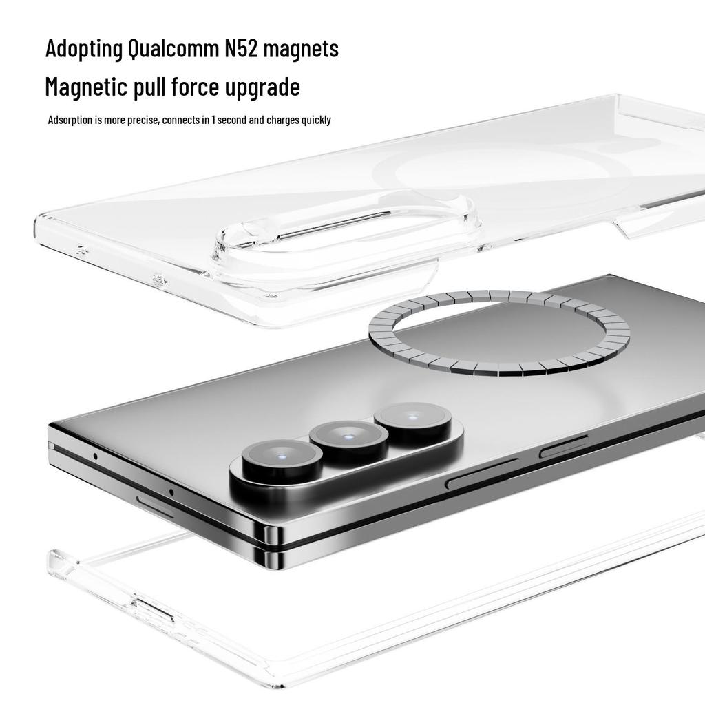 Transparent Magnetic Hard Shell Case for Samsung Z Fold7/6/4