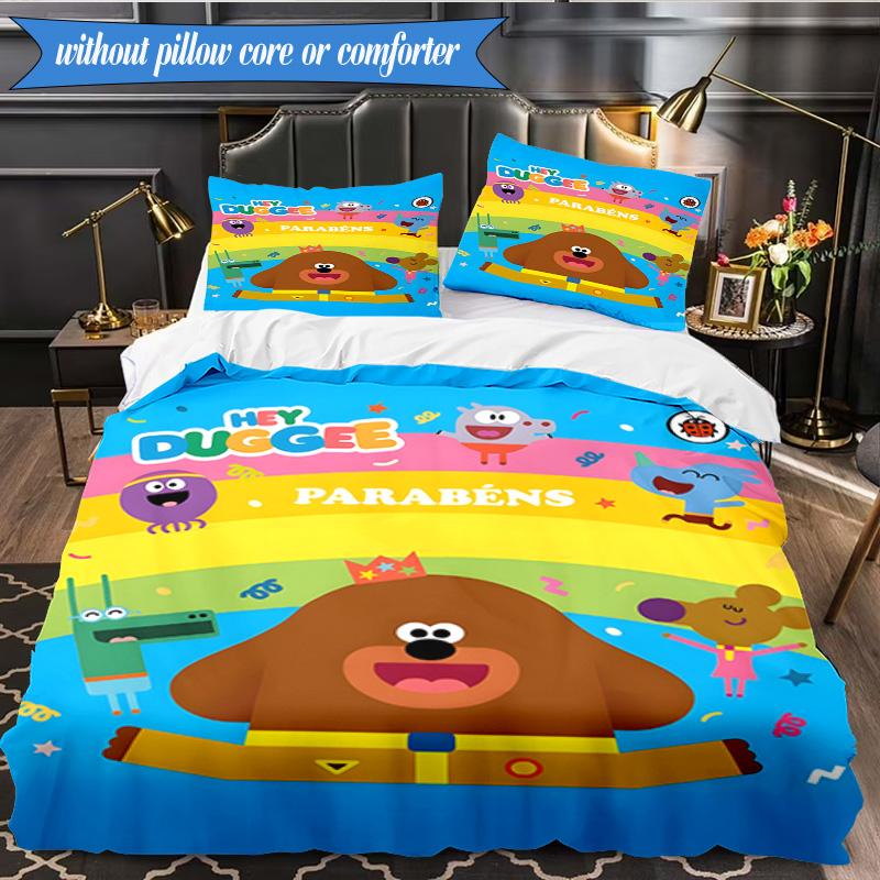 Bee's Rainbow Adventure 3pcs K-pop music group Bedding set,Ideal for Bedroom, Dormitory,Including Duvet Cover And 2pcs Pillowcases,Fan gifts