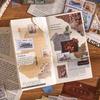 Kawai Stationery Retro Niche Stamps Illustrations Stickers Nostalgic Items Plants Good Looking Ins Creative Wallet Packs Lovely