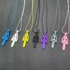 Cross Silicone Gothic Sword Colorful Necklace For Trendy Daily Wear Casual