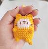 Cute Smiling Cat Doll Crochet Keychains Cartoon Kitten Keyrings For Bag Pendant Knitting Animal Doll Keychain Custom Accessories
