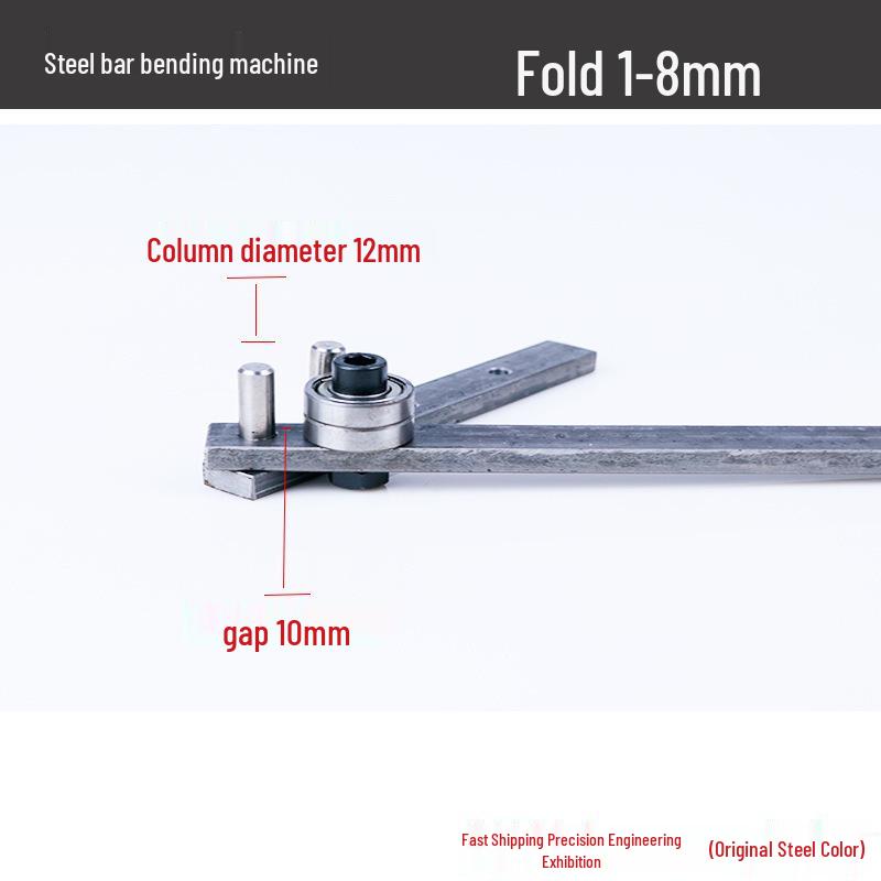 Rebar and Metal Strip Bending Tool - Manual Bender for Iron, Copper, Aluminum, and Steel.