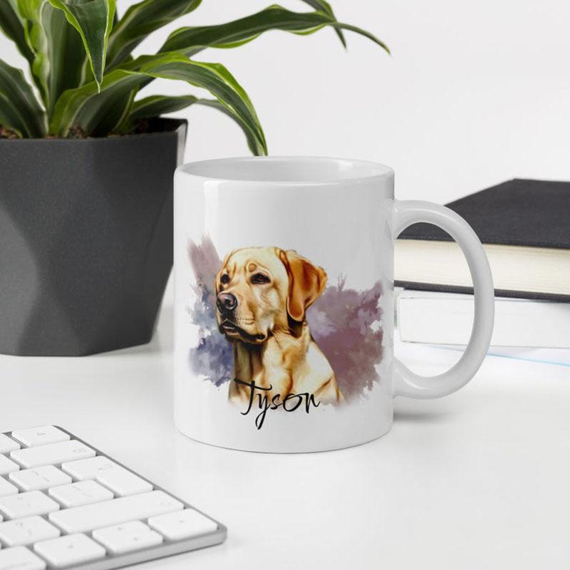 Personalized Coffee Mug Featuring Name Photo Custom Drinkware Dog Cat Portraits Pet Memorial Coffee Cup Gift Unique Gift Idea
