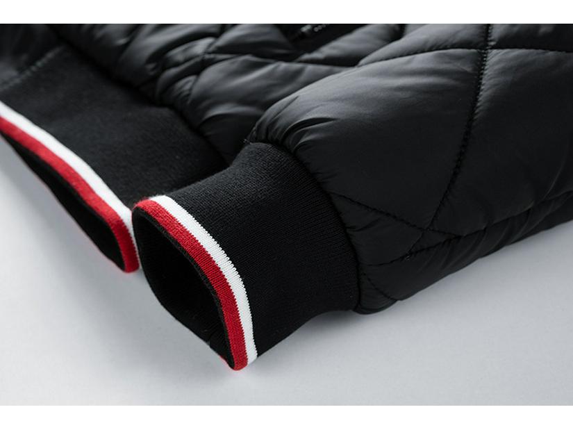 Men's Casual Diamond Baseball Collar Cotton Jacket - European & American Fashion, Plus Size for Autumn/Winter