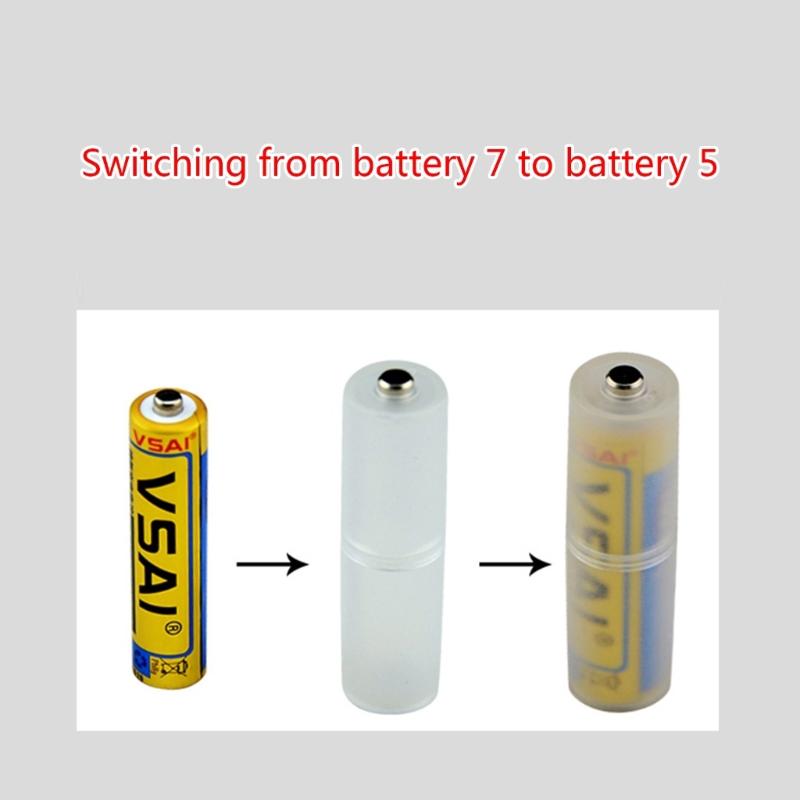 10 adattatori da batteria AAA ad AA, convertitori di batteria, porta adattatori da AA a C con/senza contatto metallico sul fondo