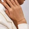 Gold Großer Kristall Ring Armband Für Frauen Handgelenk Kette Schmuck Handrücken Kette