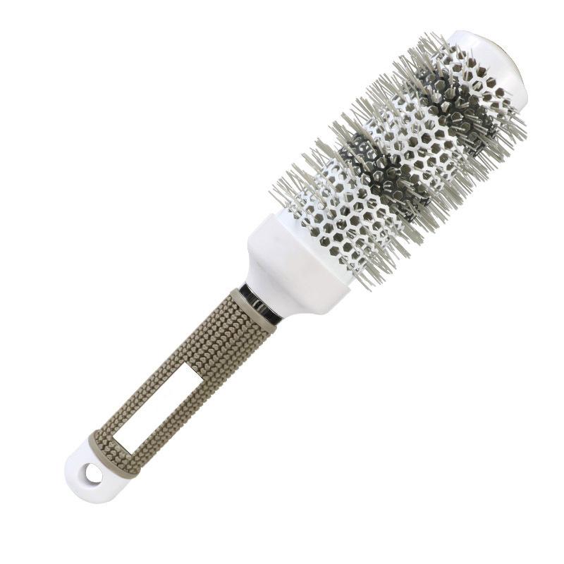 Hair Styling Hair Brush Nylon Comb Thermal Aluminum Tube Round Barrel Hair Comb Professional Salon Hair Brush Hair Rollers Tools
