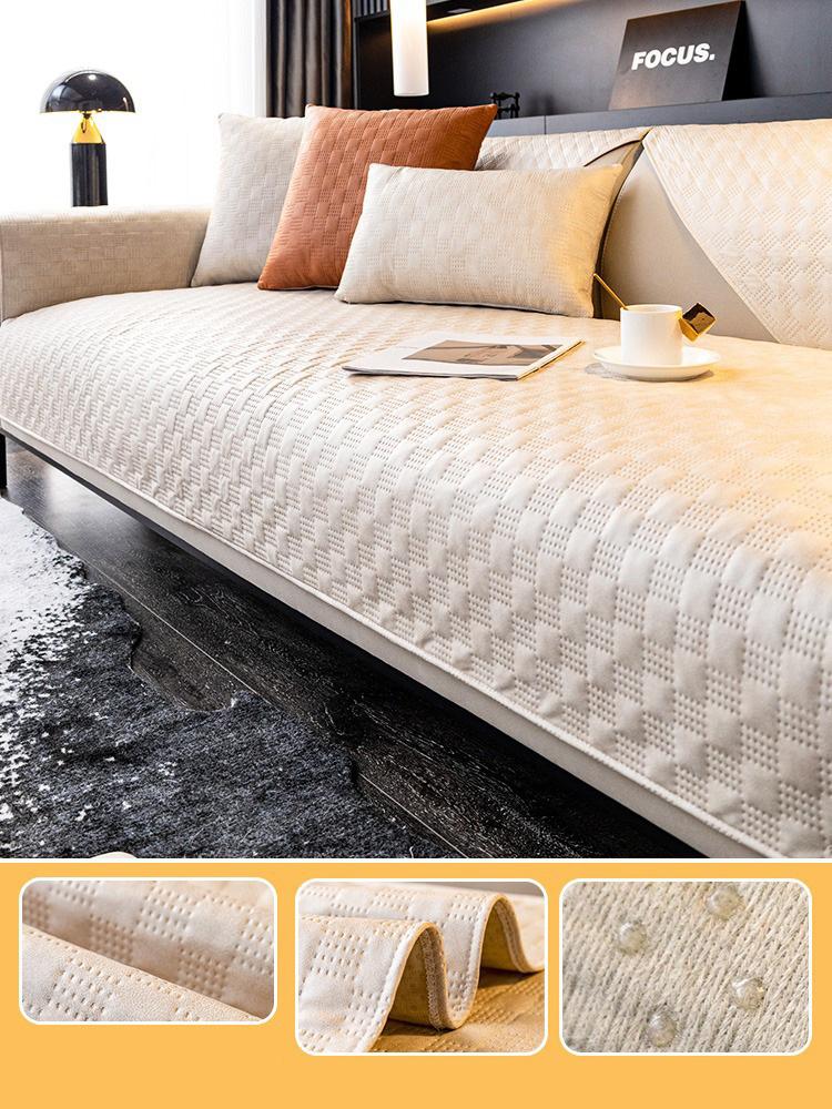 Waterproof Sofa Cover High-End Technical Fabric Luxury Leather Sofa Cushion Living Room Sofa Towel Seat Cushion Cover Universal