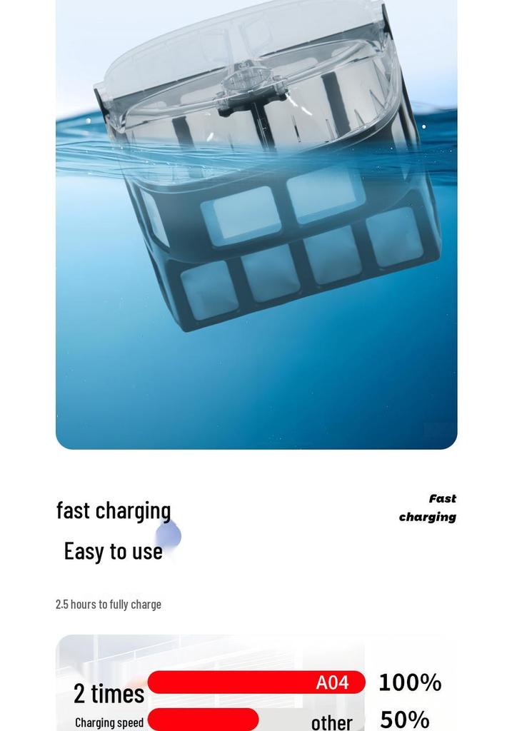 Wireless Automatic Underwater Vacuum Cleaner for Pools and Fish Ponds