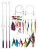 22-Piece Cat Toy Set, Feather Toys, Pet Supplies, Novelty Cat Toys, Extendable Fishing Rod, Natural Feather Bell, Indoor Games for Pets, Fun Cat