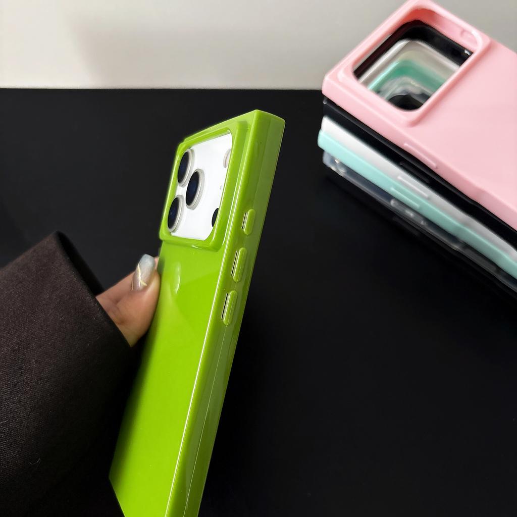 Luxuriöse Weiche Quadratische Fluoreszierende Klare Stoßfeste Hülle Für iPhone 17 Air 16 E 15 14 Plus 13 12 11 Pro Max Kristall Eiswürfel Abdeckung