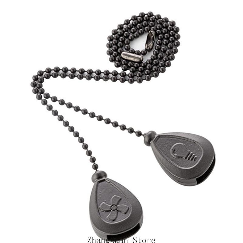 2pcs Ceiling Fan Pull Chain set Light & Fan Extensions with Easy Identification Ceiling Fan Pull Chain Enhancements 3XUF