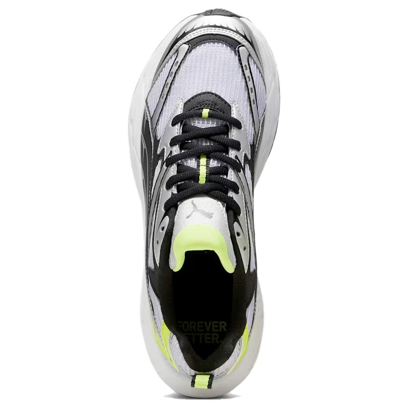 Puma Morphic Round Toe Lace-Up Shock Absorbing Slip Resistant Durable Low Top Running Shoes Men sneaker White Silver 395919-02