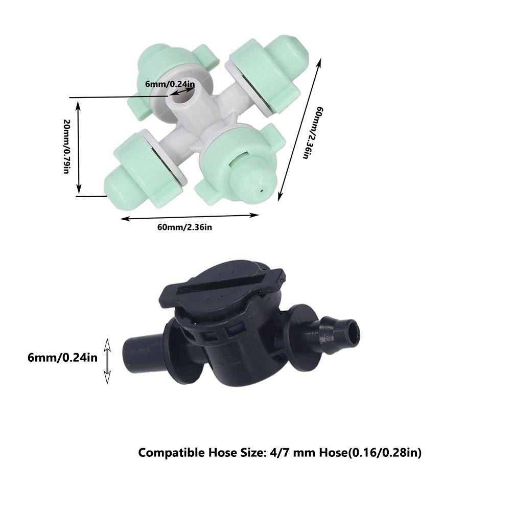 10 Set Durable Plastic Misting Nozzle Fits 4/7mm Hose Quick Connect Misting Spray Nozzle Mist Cooling Nozzle Garden Sprinklers