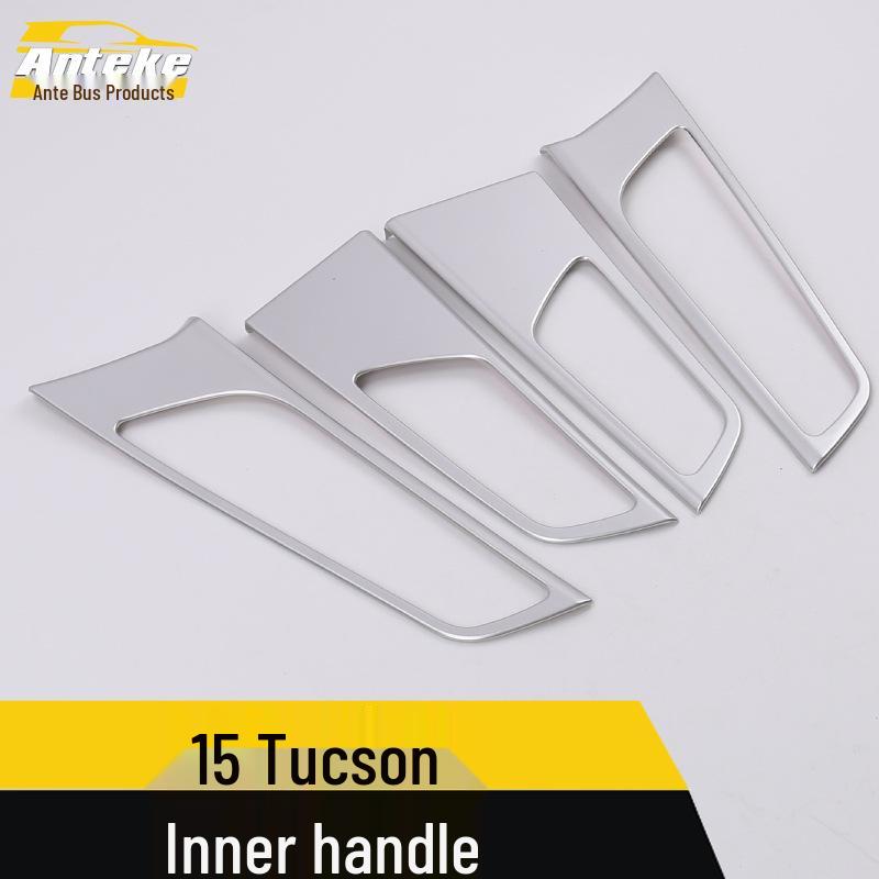 15 Tucson Interior Door Handle Decorative Frame with Electroplated Armrest Accessories