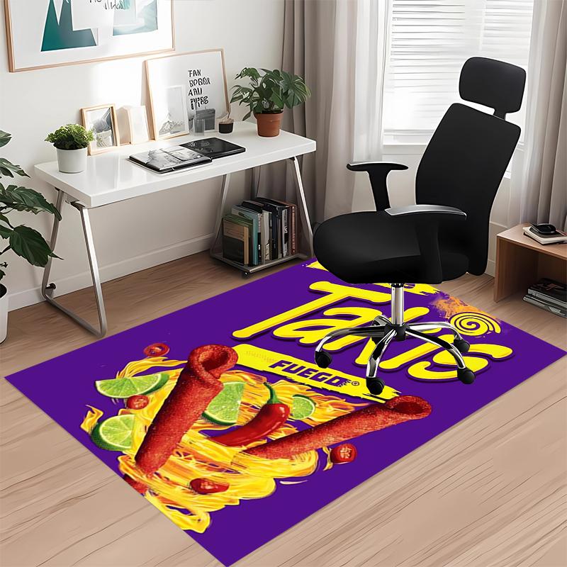 Tappeto Stampato Takis Fuego con Nome Personalizzato, per Sedia da Ufficio Soggiorno Camera da Letto Cucina Decorazioni Regali.