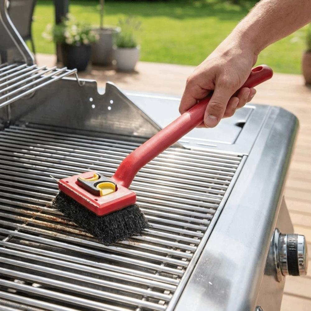 Handheld BBQ Grill Cleaning Brush Stainless Steel Grease Remover Brush  Camping Grill