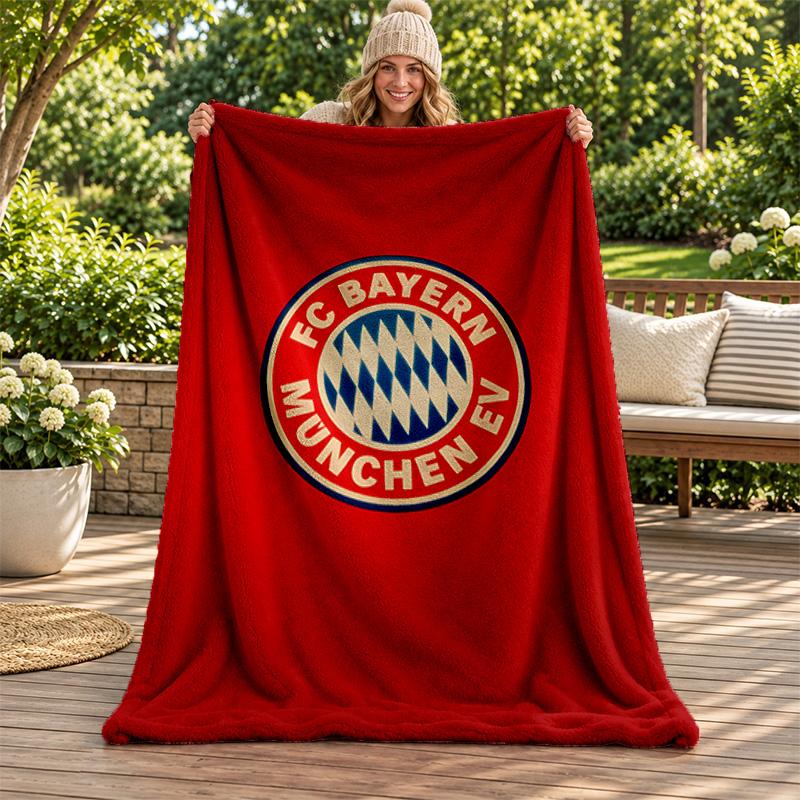 FC Bayern Munchen blanket Flannel Blanket Soft Cozy Plush Throw for Sofa Bed Lightweight Home Decoration Gifts for Christmas various holidays