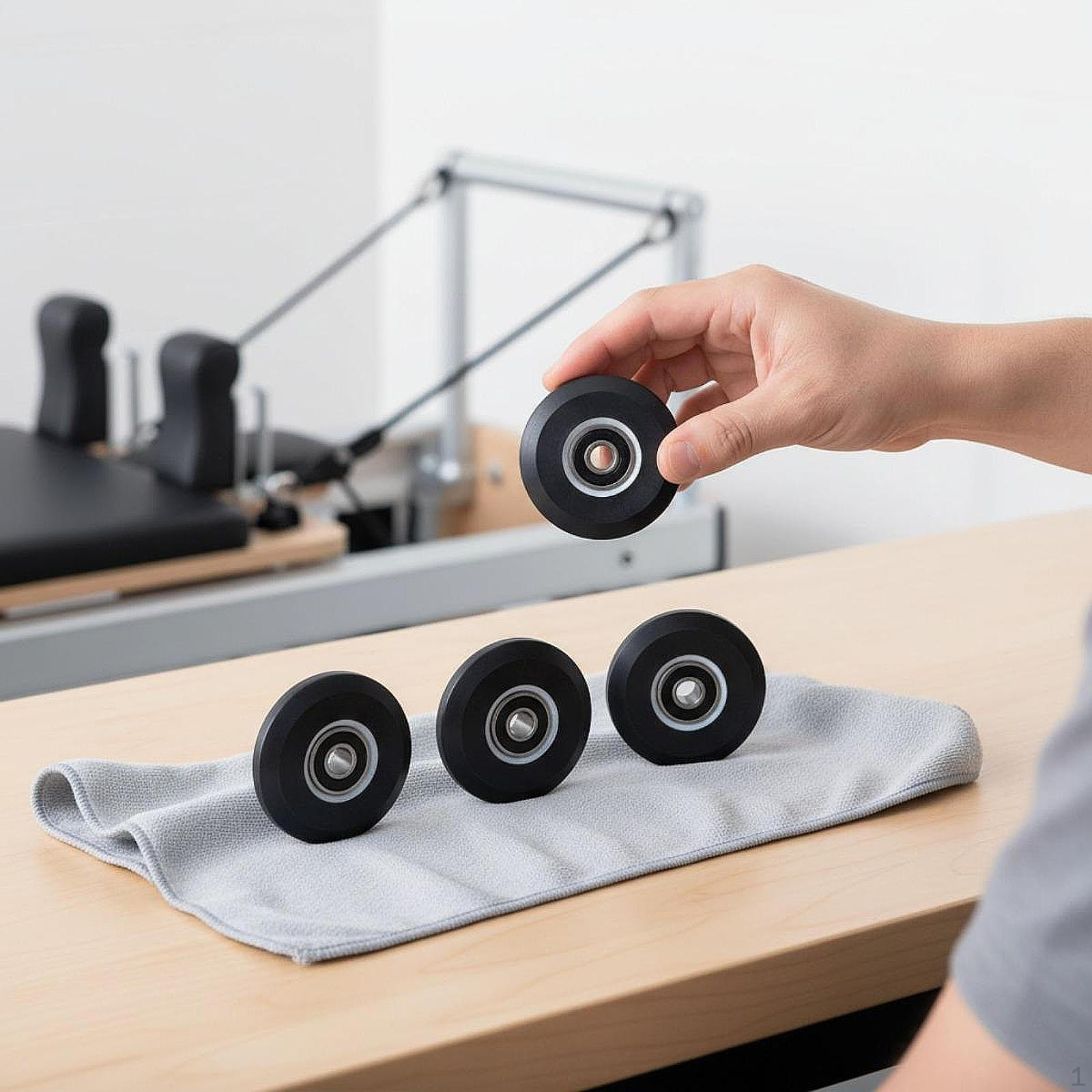 4Pcs Pilates Reformer Wheels Workout Equipment Accessories Sturdy Easy to Install Replacement Roller