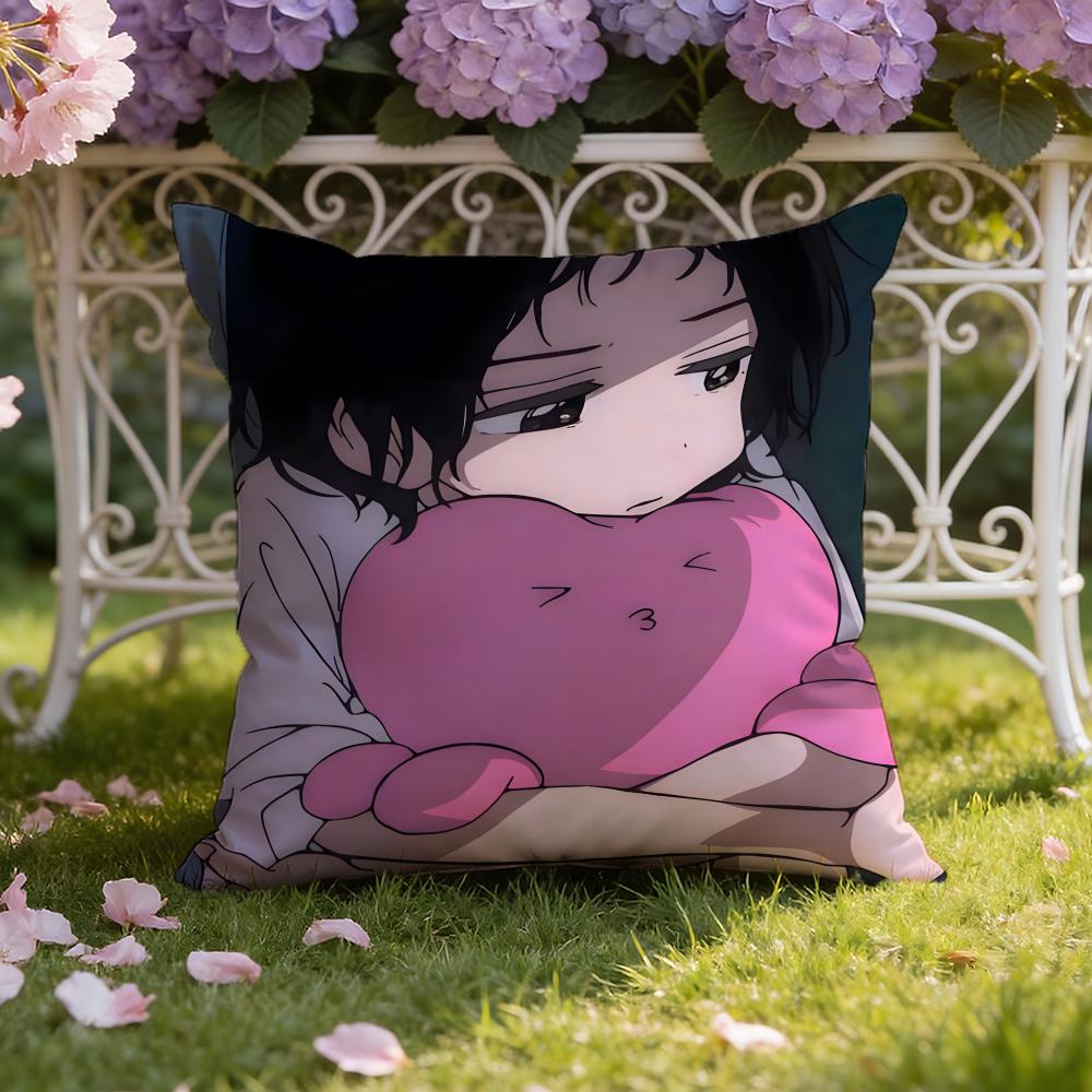 Cute Anime T-Takopi's Original Sin Cushion Cover Home & Car Dual-Scene Pillow Cover: Reversible for Premium Comfort
