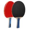 Table Tennis Paddle Set Poplar Wood Handle Rubber Table Tennis Starter Kit with 3 ABS Balls for Club