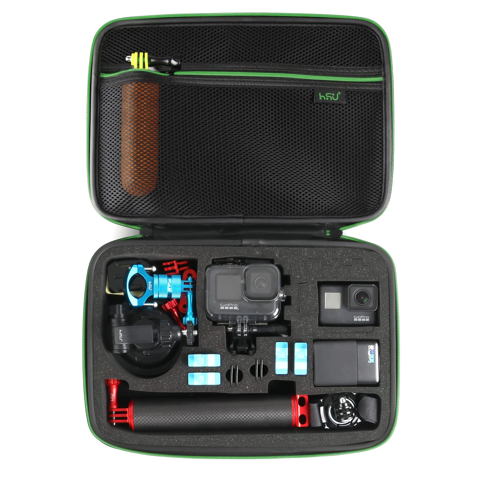 

HSU Storage Case GoPro Hard Case GoPro Hero Action Storage Bag Accessories Storage Dustproof Waterproof Carrying Case for Action Camera Upgraded