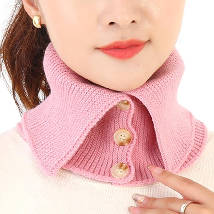 Warm Scarf Knit Collar Scarf Solid Color Scarf Knitted Elastic False Collar